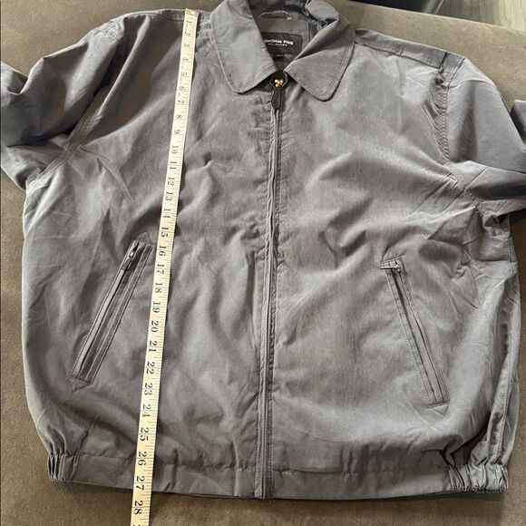 London Fog Men's Iron Gray Lightweight Zip Front Golf Jacket Size L NEW - Picture 14 of 16